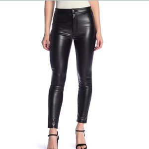 ASHLEY MASON – High Rise Faux Leather Pants - Size 27